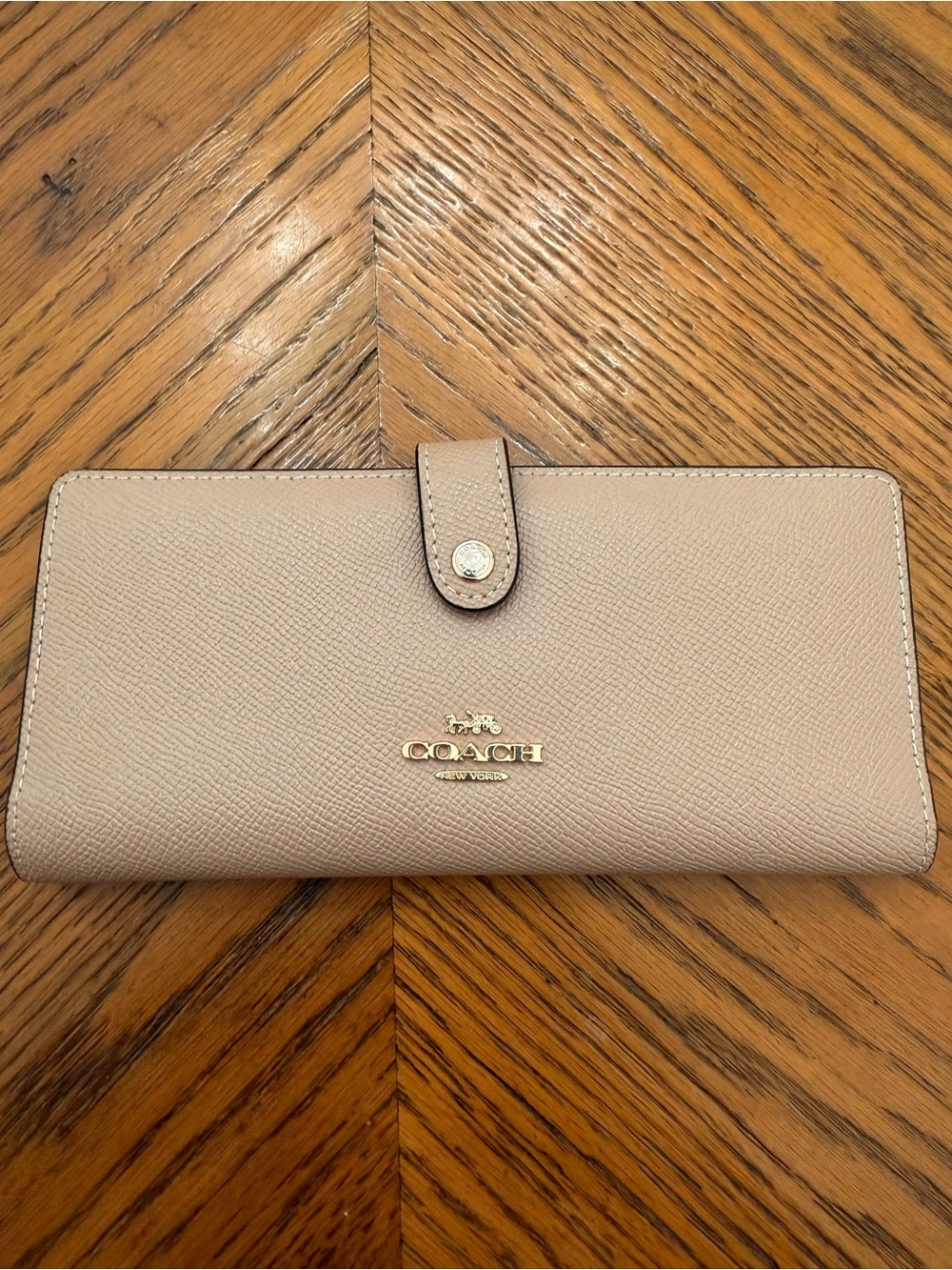 PRISTINE Coach Saffiano Leather Long Slim Wallet